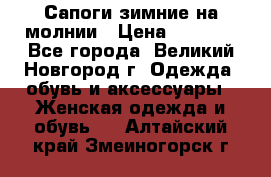 Сапоги зимние на молнии › Цена ­ 5 900 - Все города, Великий Новгород г. Одежда, обувь и аксессуары » Женская одежда и обувь   . Алтайский край,Змеиногорск г.